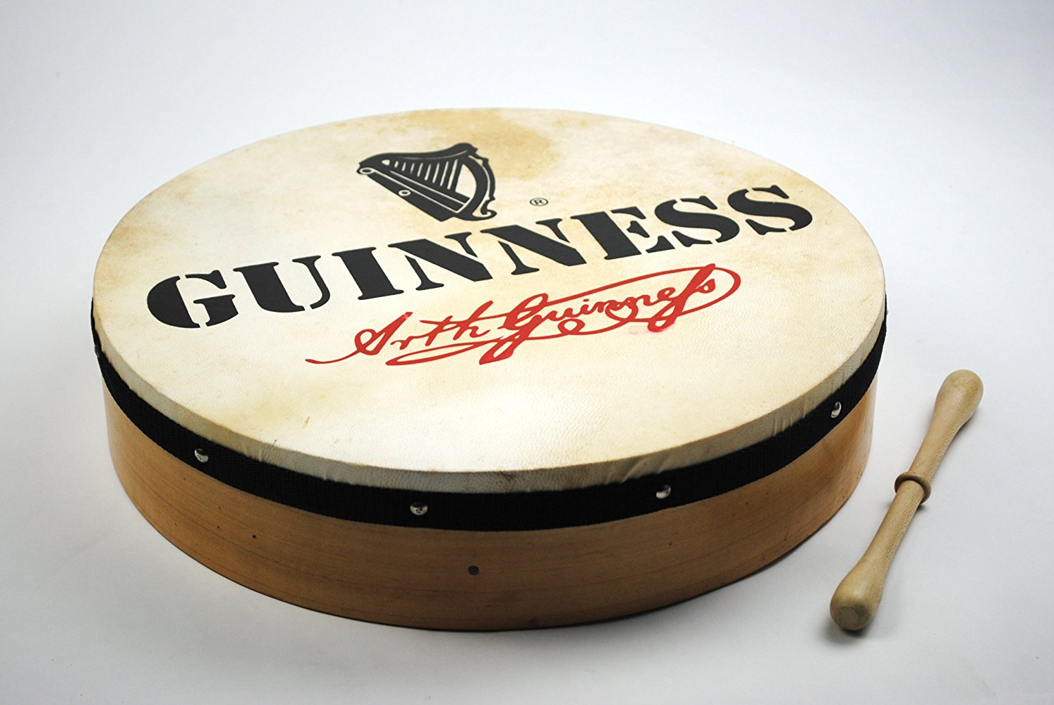 Irisch Keltisch Guinness Bodhran - Trommel mit Schläger