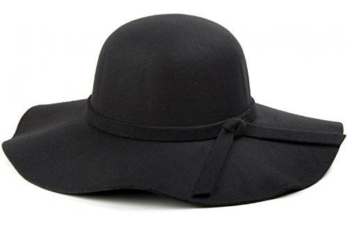 Swallowuk Damen Vintage Mode Wolle Hut Netter Bowler Hats